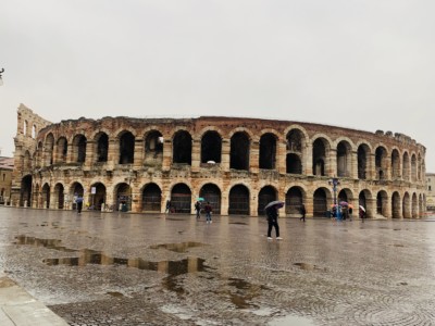 The Arena - a large amphitheatre.  You can see the numerous arches on the lower and upper level.