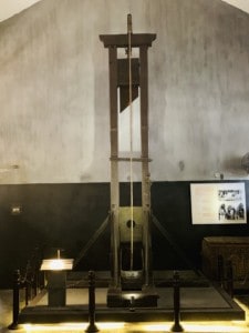 A guillotine on display in the Maison Centrale prison