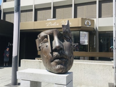 An example of a sculpture in Vaduz city centre