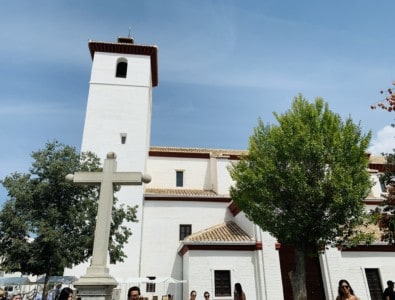 St. Nicholas’ Church in Albaicin - this is a pretty whitewashed church on the hill.  It has a hill and cross in front of it